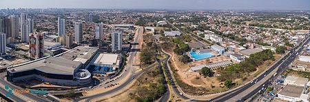 Ao lado direito da foto está a UFMT e o bairro Boa Esperança, no lado esquerdo o bairro Jardim das Américas.