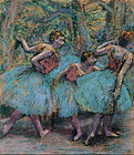 エドガー・ドガ 「Three Dancers (Blue Tutus, Red Bodices)」　1903年