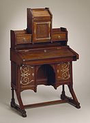 Modern Gothic desk, Kimbel & Cabus (c. 1876), Los Angeles County Museum of Art.