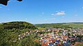 Talblick vom Bergfried nach Ringingen über das Albplateau