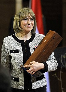 Kati Kovács when she received the Kossuth Prize in the Parliament on March 14, 2014