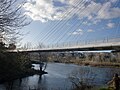 Paso sobre o río Lonia na desembocadura no Miño.