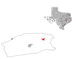 Location of Midway, Texas in Madison County