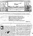 Maryland Gazette Dec 3 – 10, 1728