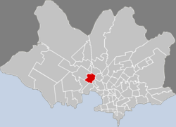 Location of Belvedere in Montevideo