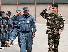 Camouflage Central-Europe with a shirt worn by a French Army officer, on the right.