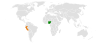Location map for Nigeria and Peru.