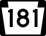 Pennsylvania Route 181 marker