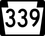 Pennsylvania Route 339 marker