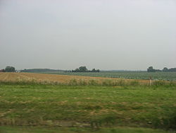 Fields in Woodville Township's northern panhandle