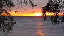 Sunset on the Paraná River