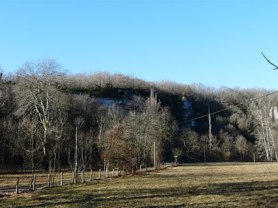 Steilwand im Coniacium südlich von La Tabaterie