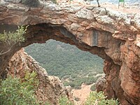 The Keshet Cave (a natural arch) located on a ridge near Nahal Betzet