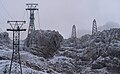 Erste und zweite Stütze der Säntis Luftseilbahn, aufgenommen von Schwägalp