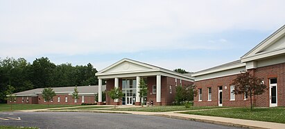 Front view of Stanton Middle School in Kent. I cropped this picture to remove a bunch of the parking lot and road below it.