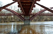 The Tridge is a three-way footbridge at the confluence of the Tittabawassee and Chippewa rivers