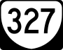 State Route 327 marker