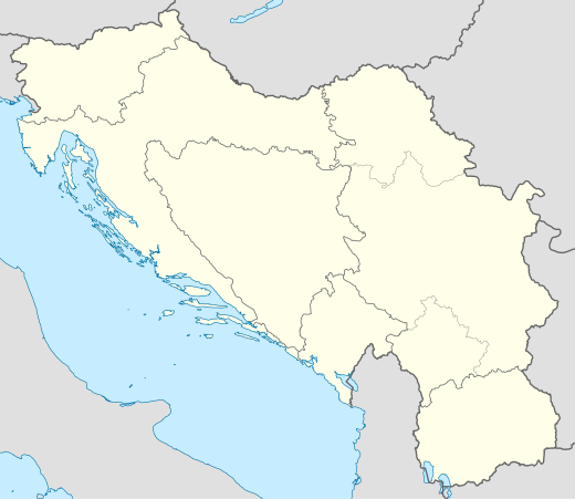 2021–22 ABA League First Division is located in Yugoslavia