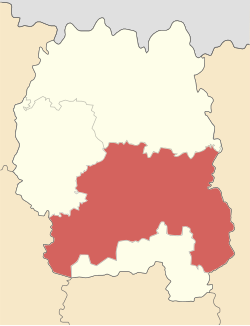 Location of Zhytomyr Raion