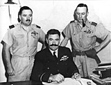 Left to right: Group Captain Garing, Air Commodore Lukis and Group Captain Cobby