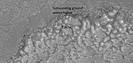 Impact crater that may have formed in ice-rich ground, as seen by HiRISE under HiWish program Note that the ejecta seems lower than the surroundings. The hot ejecta may have caused some of the ice to go away; thus lowering the level of the ejecta.