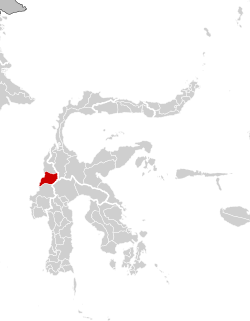 Location of Central Mamuju Regency in red