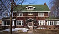 The Prairie style Kirkpatrick House, built in 1914 and moved to Franklin Park from the east corner of Chestnut & East Streets in 1979[14]