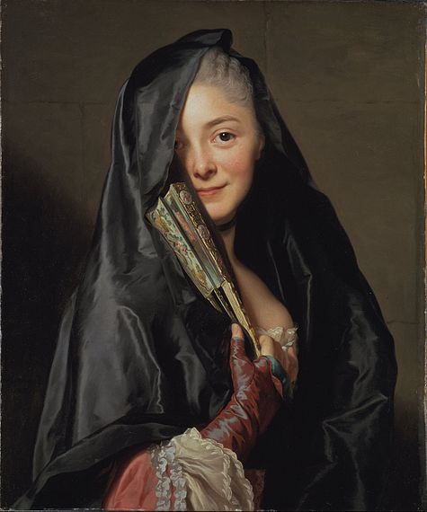 Alexander Roslin's The Lady with a Veil shows one view of his wife Marie-Suzanne Giroust...