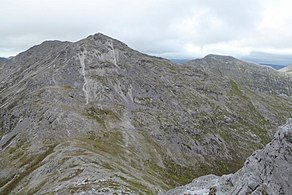 Benbreen and its southern scree slopes, from the summit of Bengower