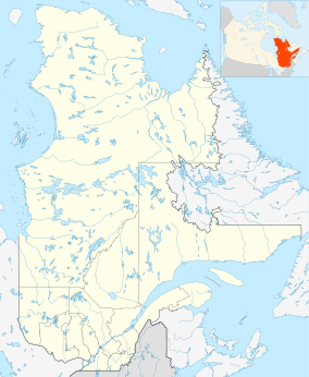 Map showing the location of Zec de la Croche
