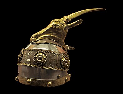 Casque de Skanderbeg, Prince des Albanais (1403-1468). Kunsthistorisches Museum, Vienne