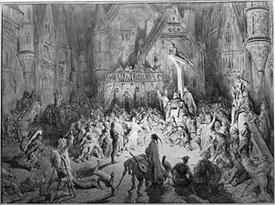 Cour des Miracles, Notre-Dame de Paris, par Gustave Doré.