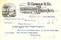 Shipment order from D. Canale & Co.