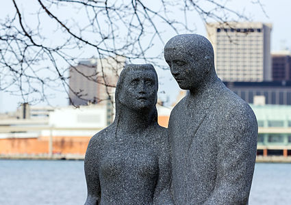 Detail of the Knights of Columbus Peace Monument (1967)