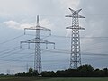 Erster fertig montierter Mast für DC (Bl. 4689, Mast 51) bei Mannheim-Wallstadt