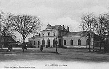 Carte postale ancienne de la gare d'Alençon vers 1900.