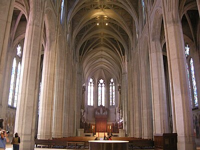 Interior of Grace Cathedral in San Francisco (1910–1964)