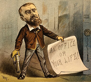 Charles J. Guiteau editorial cartoon