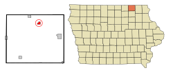 Location of Lime Springs, Iowa