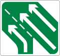 F 301R Additional Lanes Joining From Right (Two to Three Lanes)