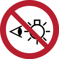 P075 – Do not stare at light source