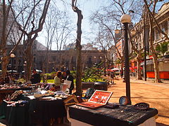 Flea market in the square