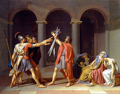 Oath of the Horatii, by Jacques-Louis David and Anne-Louis Girodet de Roussy-Trioson