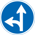 Only straight ahead or left turn permitted