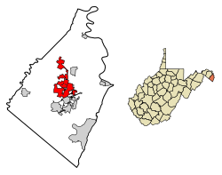 Location of Ranson in Jefferson County, West Virginia.