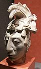 Portrait of K'inich Janaab Pakal I; 615–683; stucco; height: 43 cm (1 ft 5 in.); National Museum of Anthropology (Mexico City)