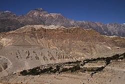 Tangbe über dem Kali Gandaki