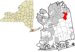 Location in Nassau County and the state of New York