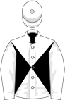 White, black diabolo, white sleeves and cap