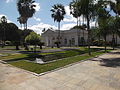 Vista dos jardins.